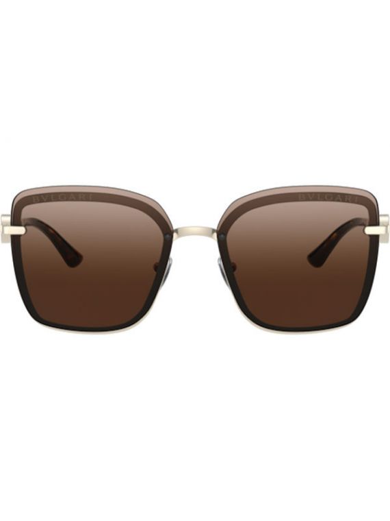 Bvlgari Sunglass Gold Square