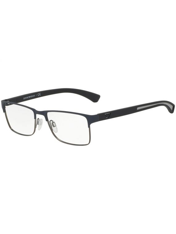 Emporio Armani Frame Rubber Blue & Gunmetal Rectangle