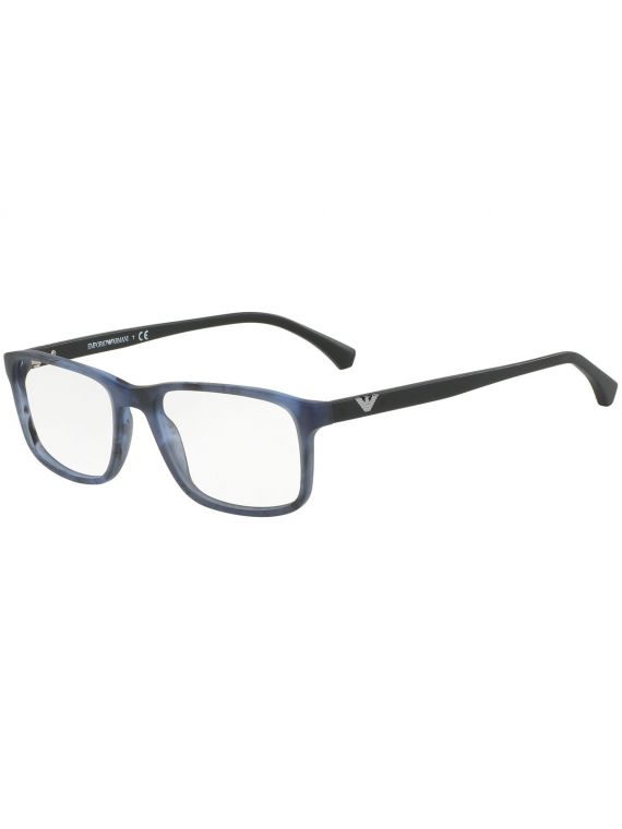 Emporio Armani Frame Matte Striped Blue Rectangle