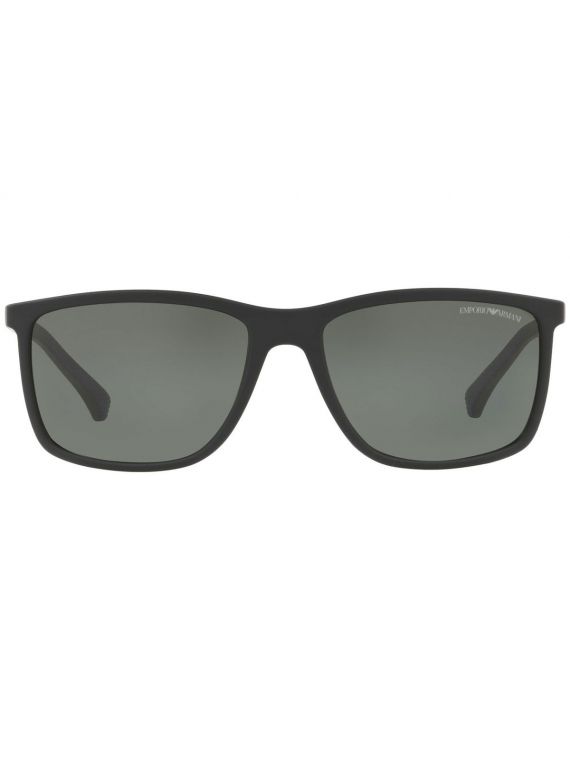 Emporio Armani Sunglass Rubber Black Rectangle