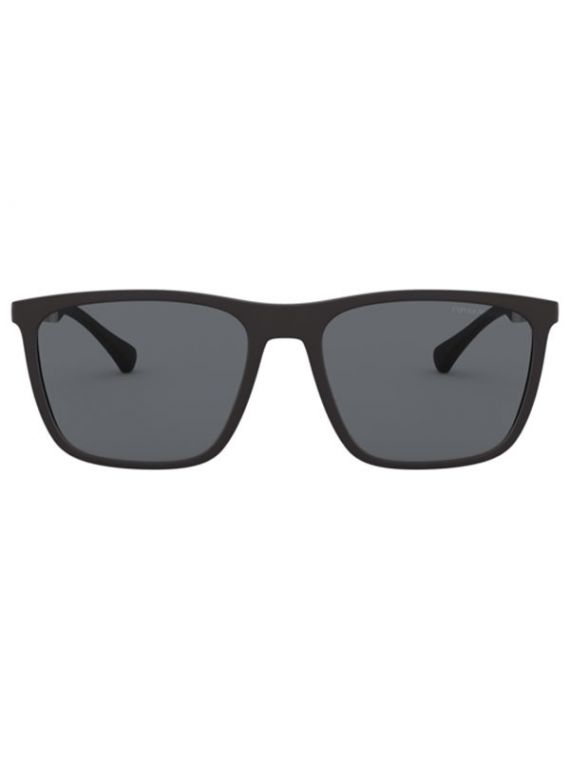Emporio Armani Sunglass Rubber Black Rectangle