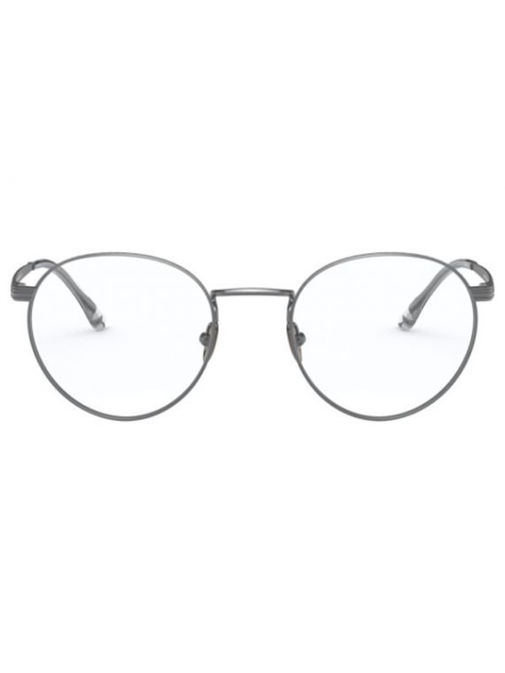 Giorgio Armani Frame Matte Silver Round