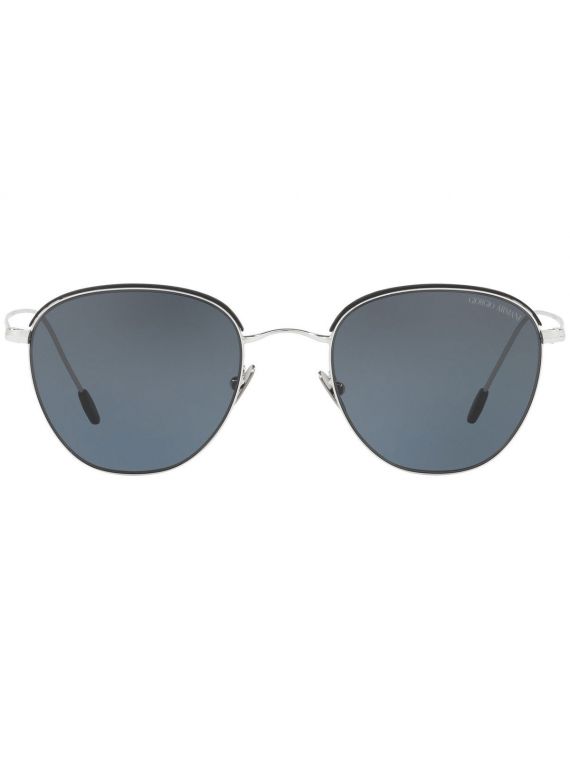 Giorgio Armani Sunglass Silver/Matte Black Square