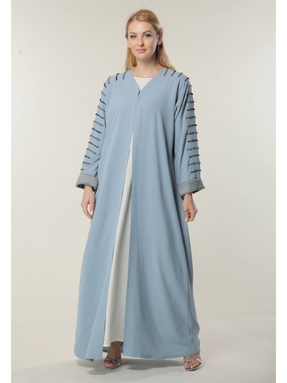 Blue Abaya with Handwork