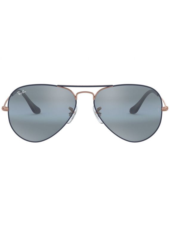 RayBan Sunglass Matte Dark Blue On Copper Pilot