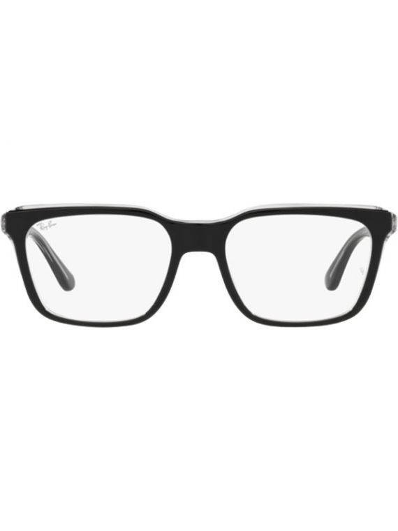 RayBan Frame Transparent Black Infront Square