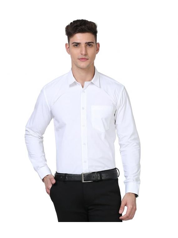 Men Formal Shirt White