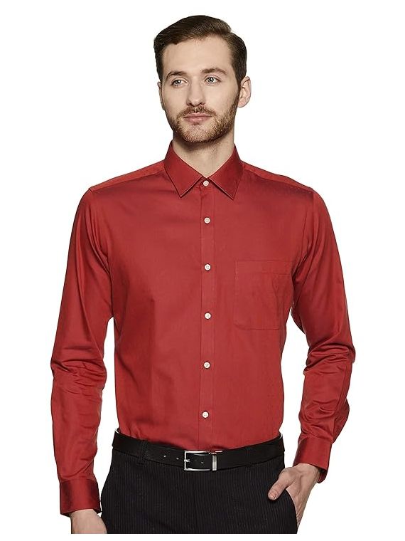 Men Formal Shirt Red