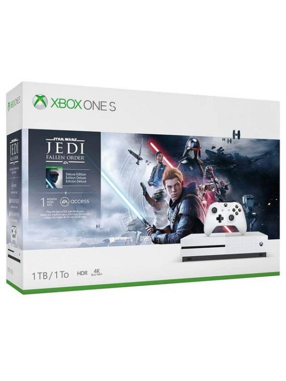 Microsoft  Xbox One S Console 1TB + Star Wars Jedi DLC Game